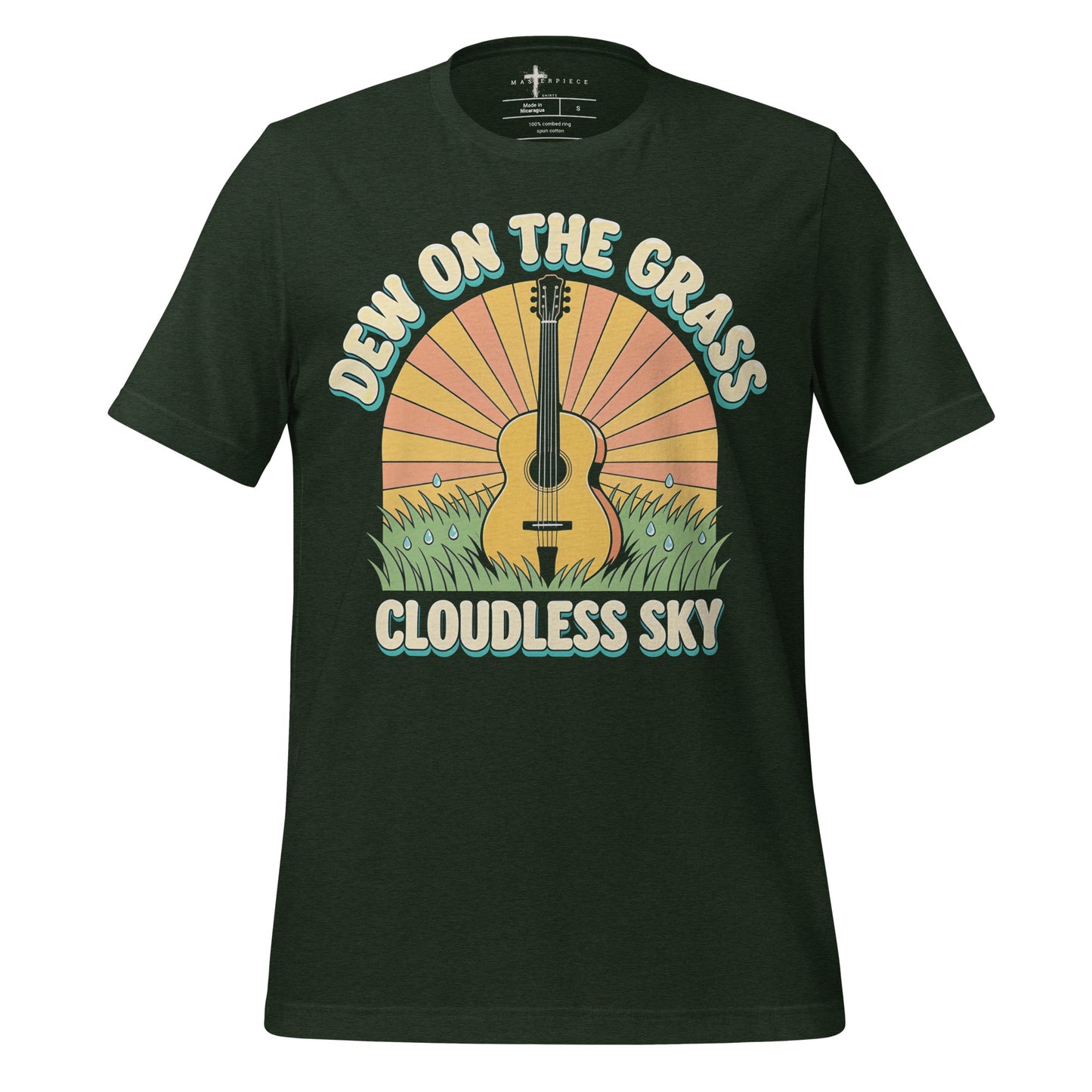 Dew On The Grass Cloudless Sky Guitar - MasterPiece Shirts