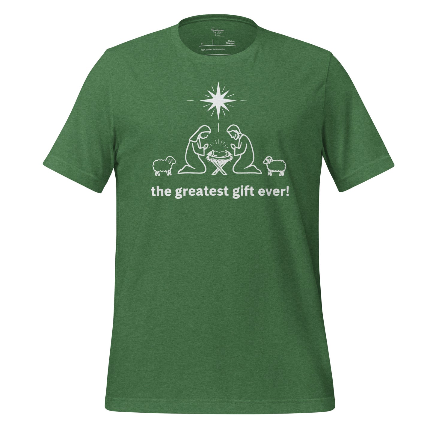 the greatest gift ever christmas christian t-shirt