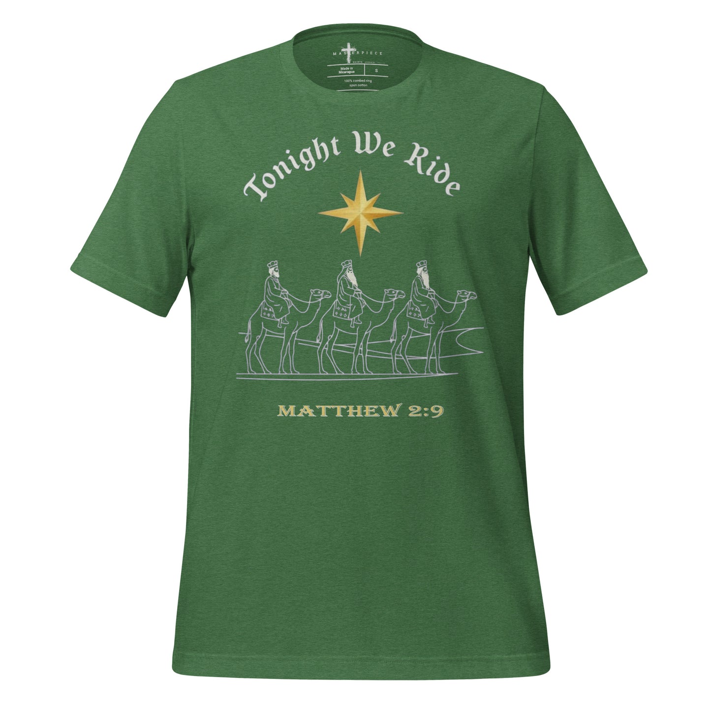 tonight We Ride Christian T-shirt celebrating the wise men's faithful pursuit of Jesus. Matthew 2:9
