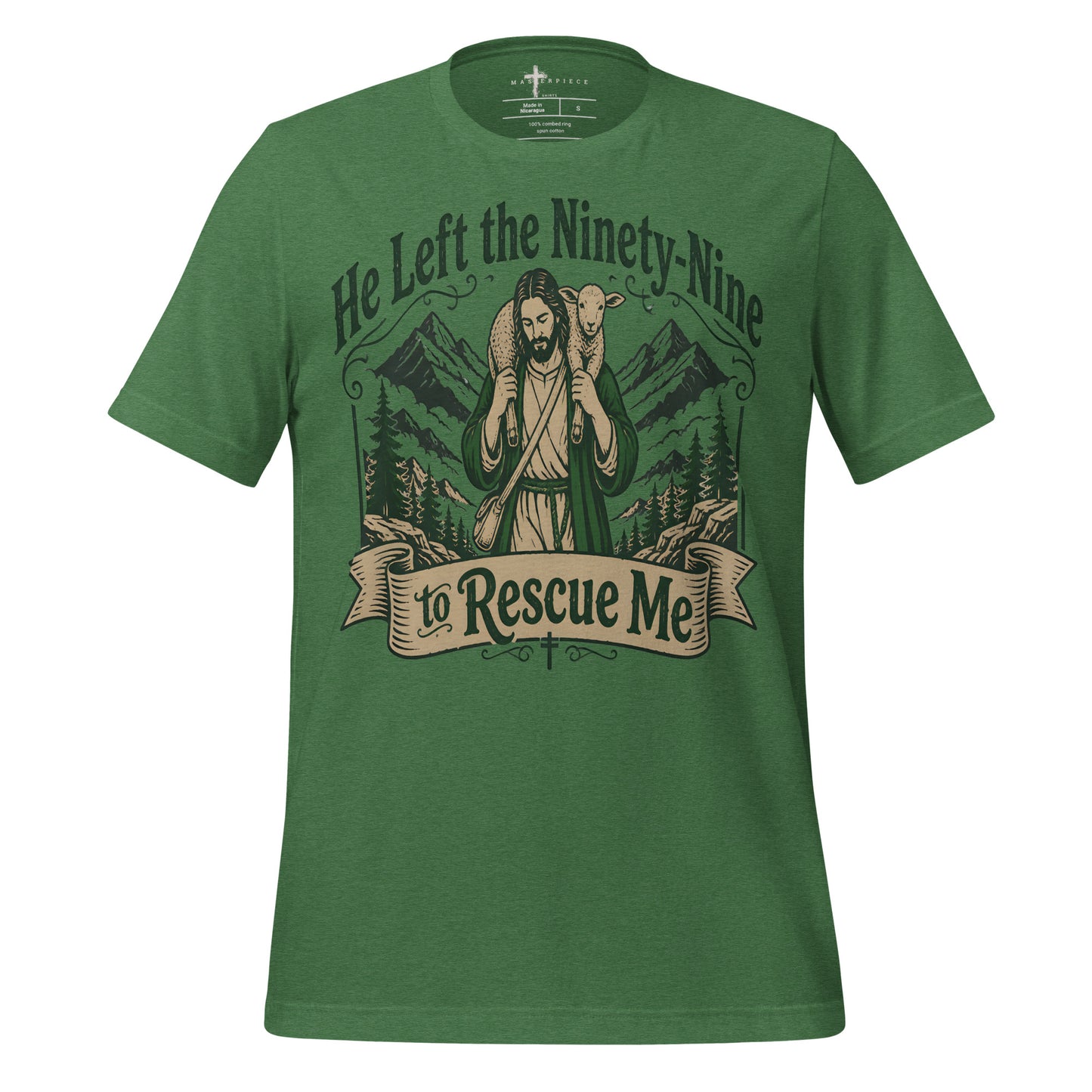 He Left the 99 to Rescue Me - Green - MasterPiece Shirts