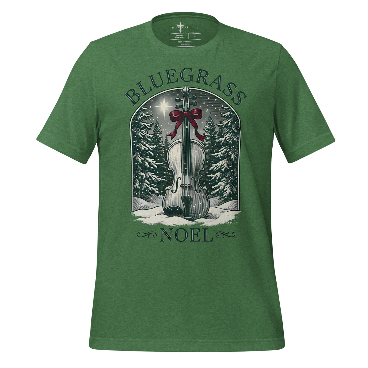 Bluegrass Noel Fiddle/Violin - Green - MasterPiece Shirts