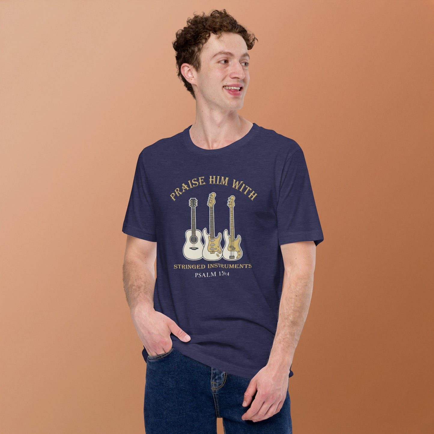 Christian Guitar T-Shirt Psalm 150:4