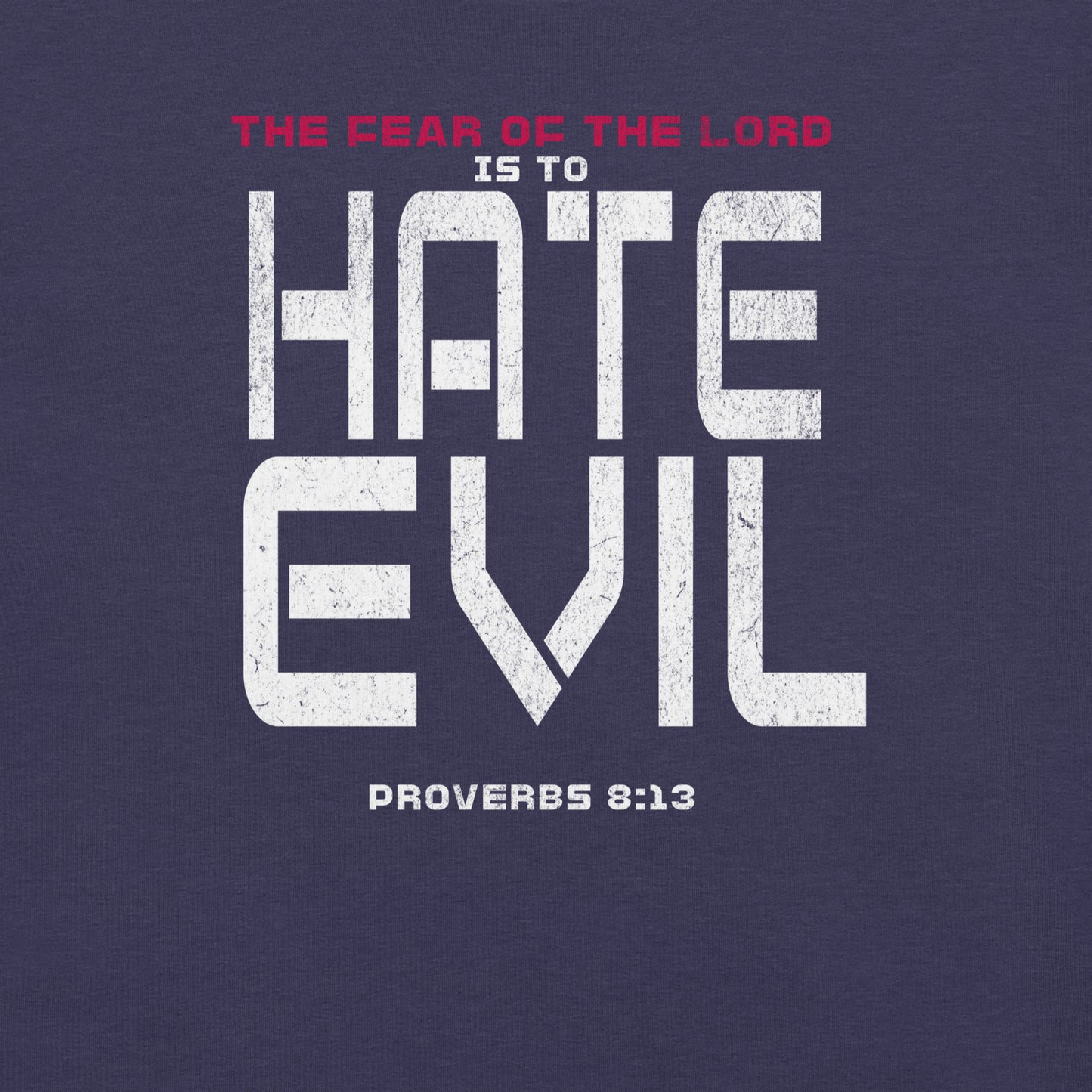 Fear The Lord HATE EVIL Shirt  Christian Bible Verse T-Shirt
