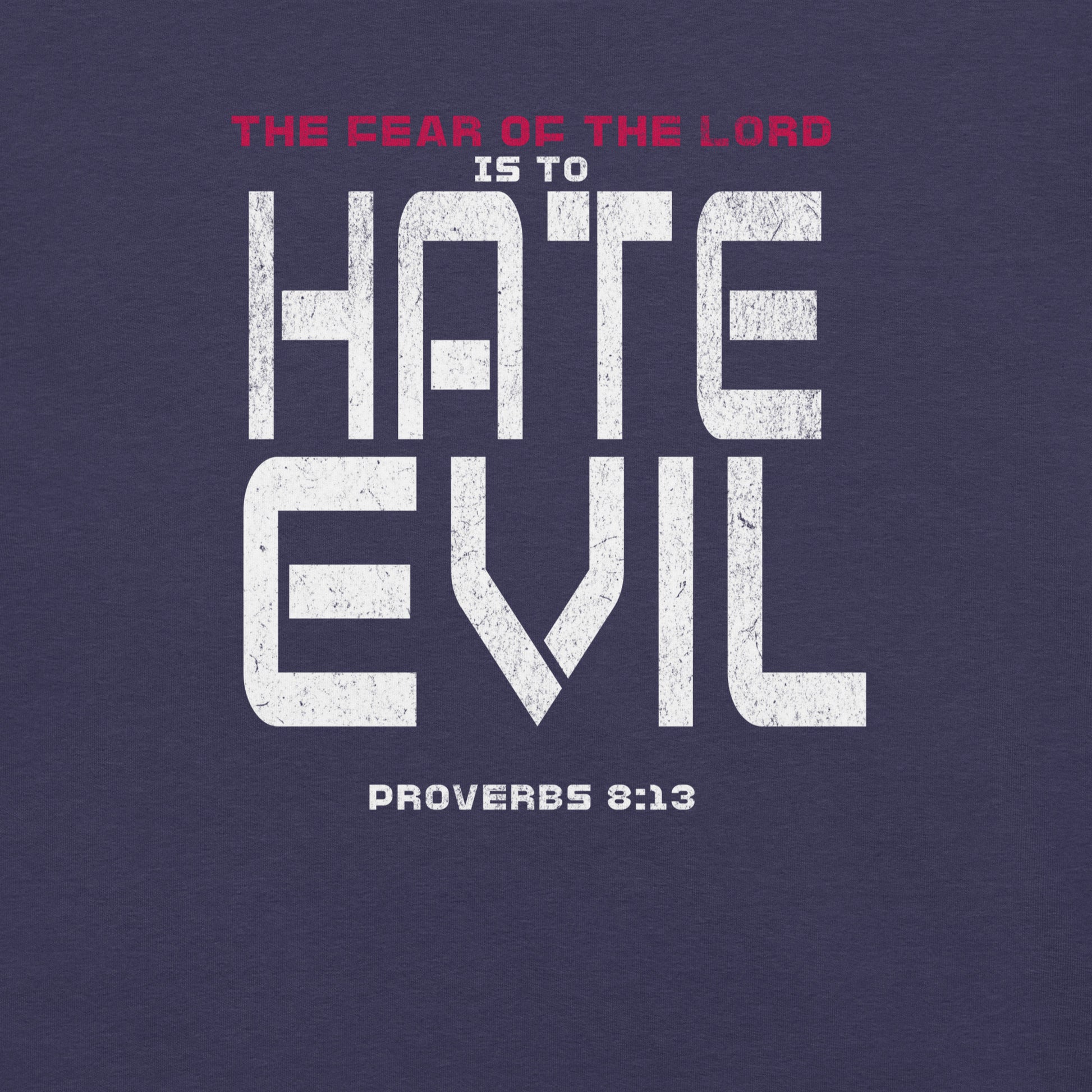 Fear The Lord HATE EVIL Shirt  Christian Bible Verse T-Shirt