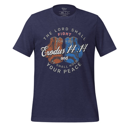 Exodus 14:14 Lord Fight Boxing Christian T-Shirt