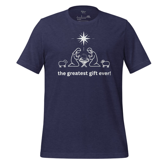 the greatest gift ever christmas christian t-shirt