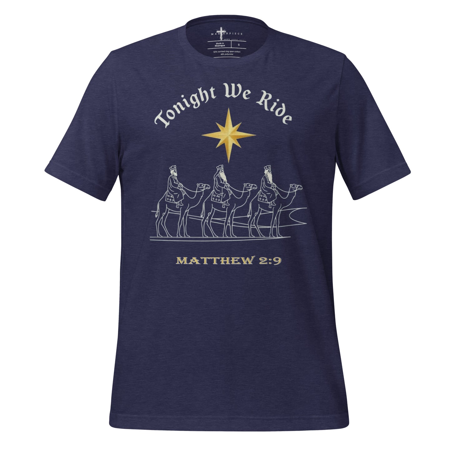 tonight We Ride Christian T-shirt celebrating the wise men's faithful pursuit of Jesus. Matthew 2:9
