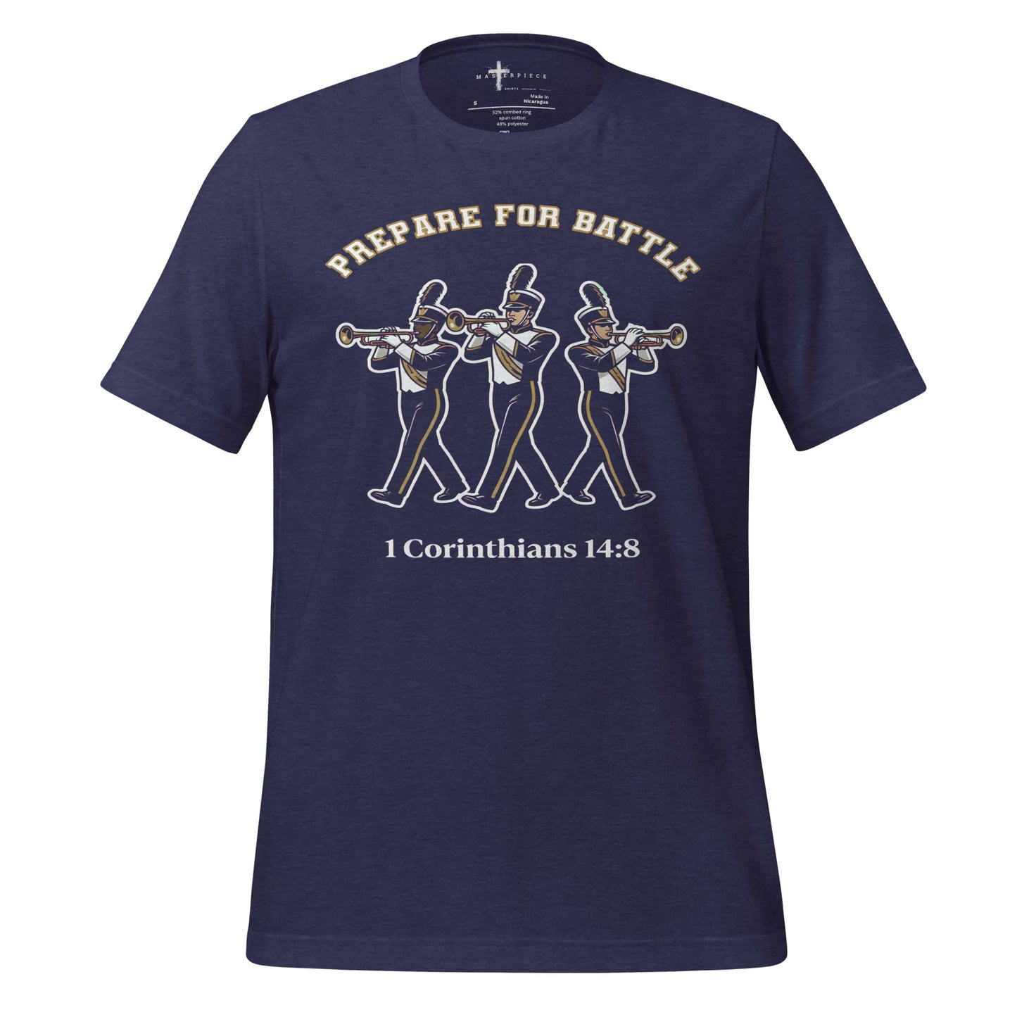1 Corinthians 14:8 Men's Christian T-shirt trumpet players and marching band