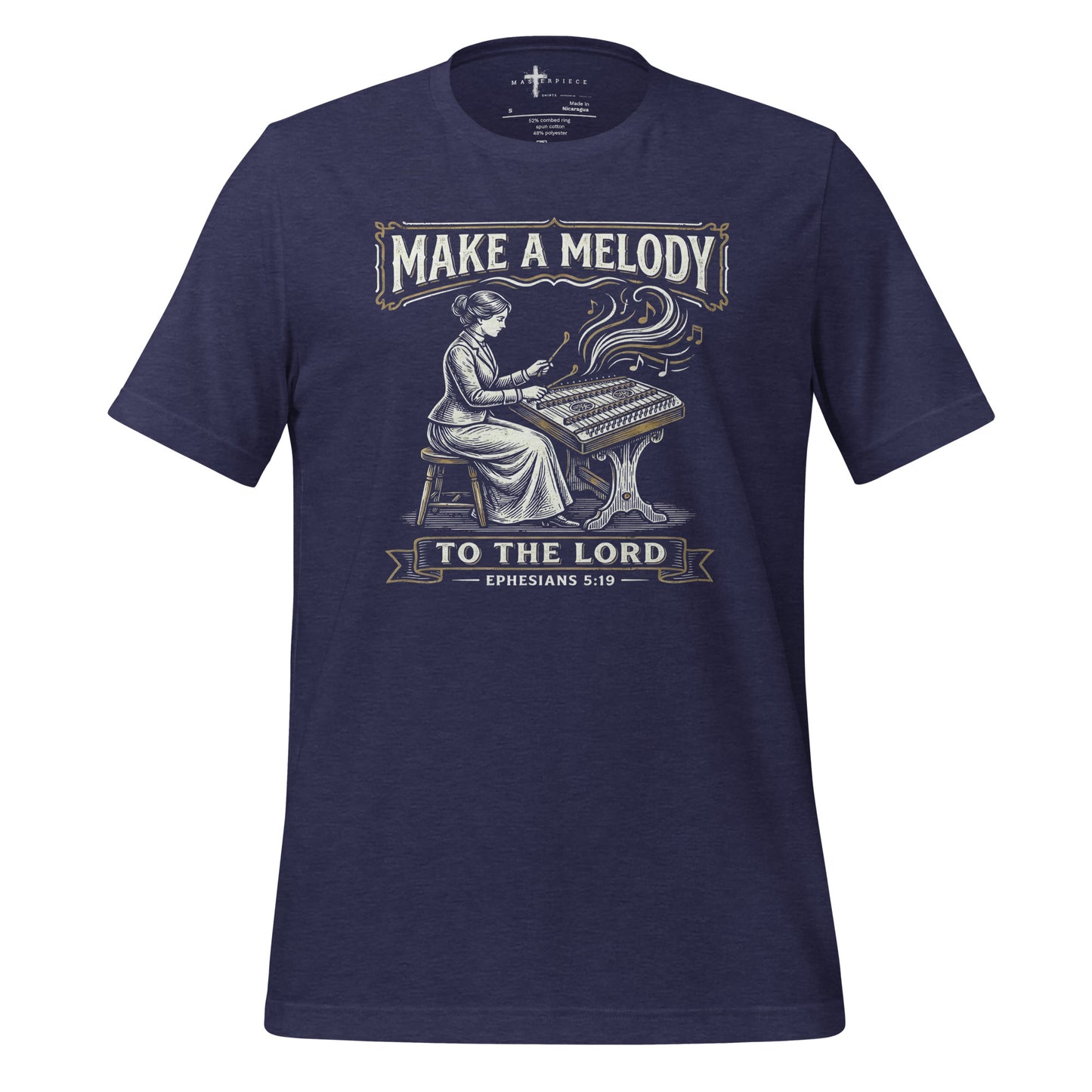  make a melody to the lord Premium Christian T-Shirt hammered dulcimer Ephesians 5:19