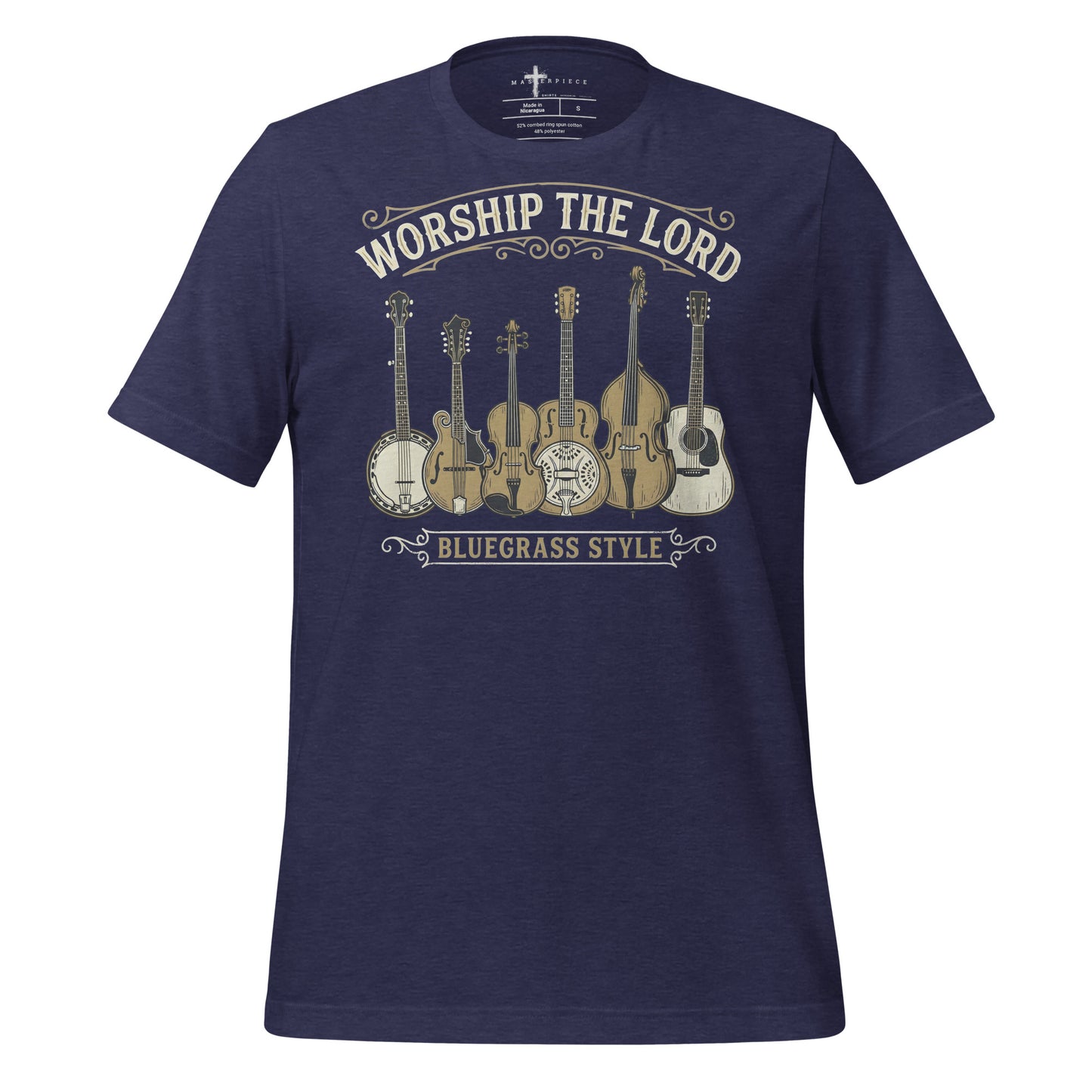  Worship The Lord BlueGrass Style Christian T-shirt 