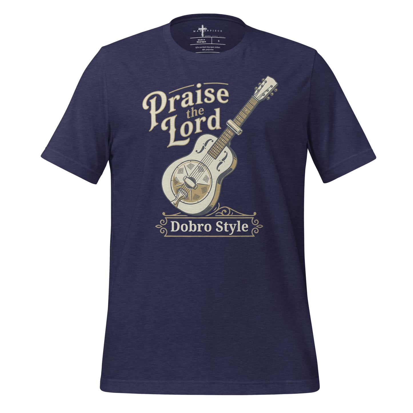  Praise the Lord Dobro style Christian T-shirt celebrating dobro players and bluegrass gospel 