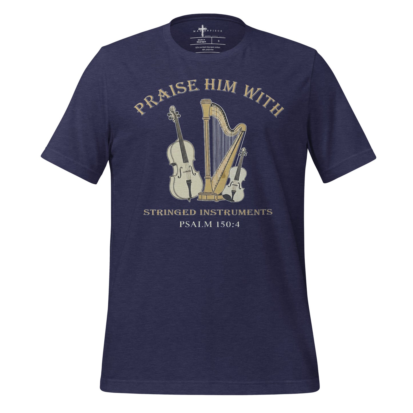 orchestral worship and praise. Perfect faith apparel for violinists, cellists, harpists, orchestra members Psalm 150:4