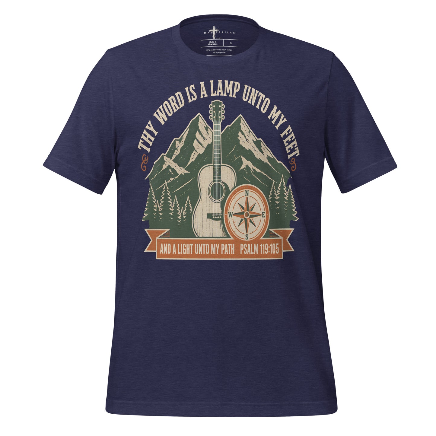 Thy Word is a Lamp unto my feet Guitar - Navy - MasterPiece Shirts