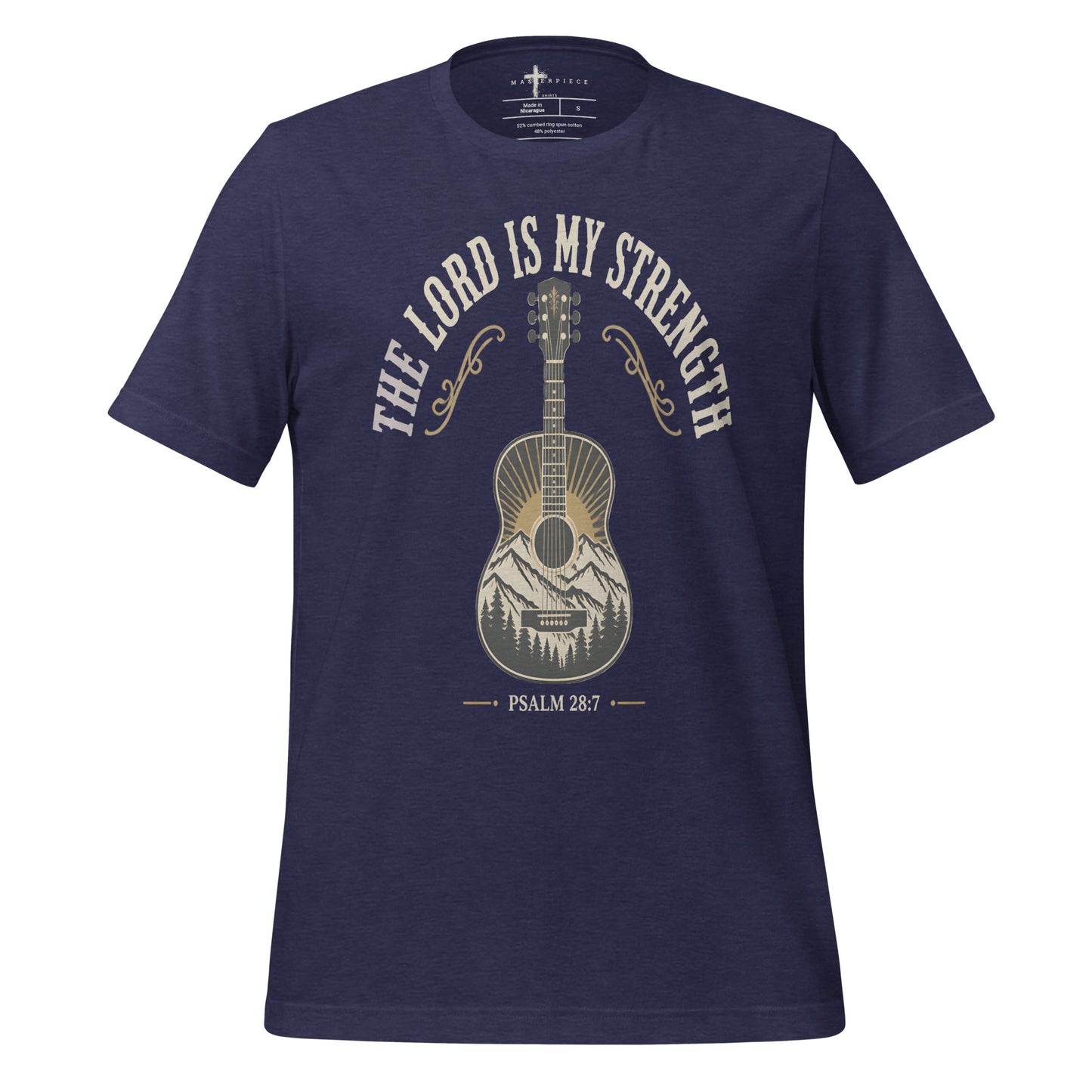 The Lord is My Strength Guitar - Navy - MasterPiece Shirts