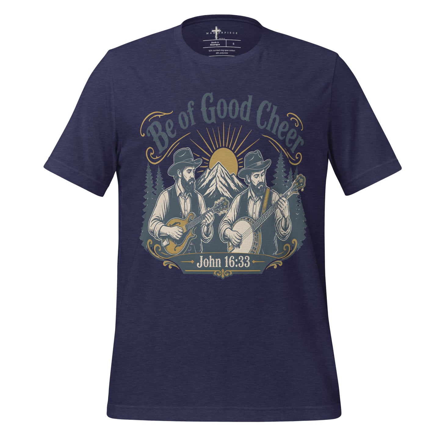 Be of Good Cheer Banjo Mandolin - Navy - MasterPiece Shirts
