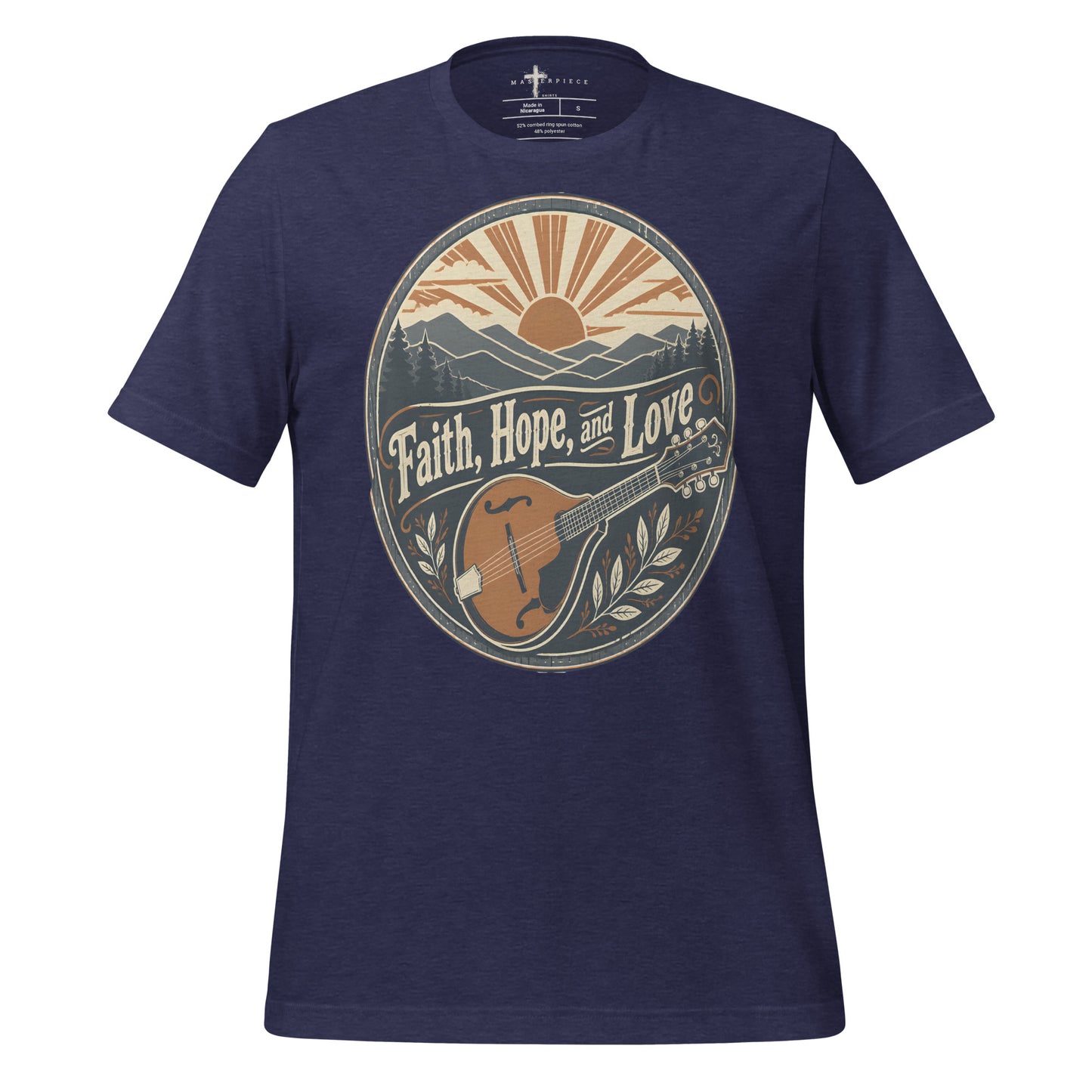 Faith Hope Love Mandolin - Navy - MasterPiece Shirts