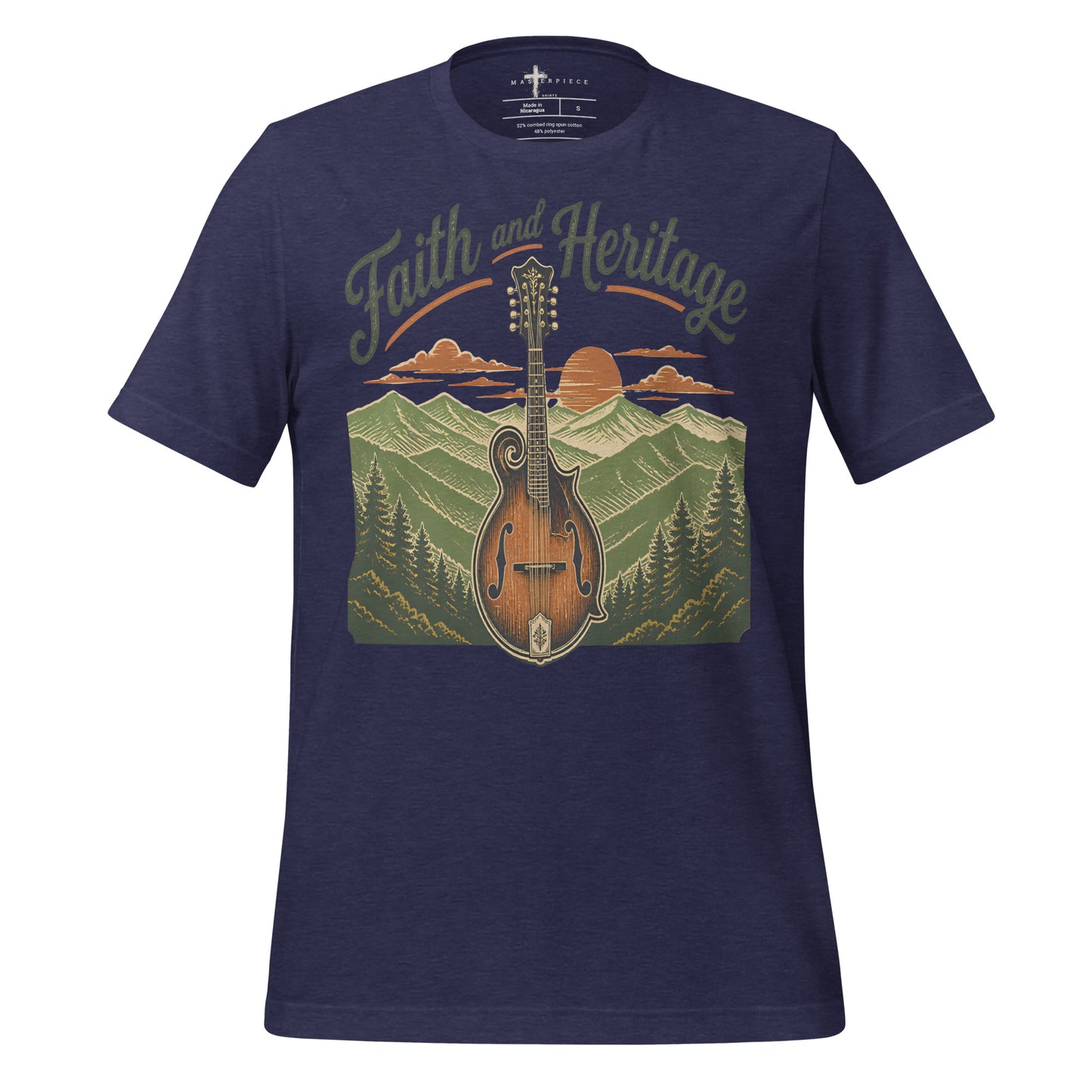Faith and Heritage Mandolin - Navy - MasterPiece Shirts