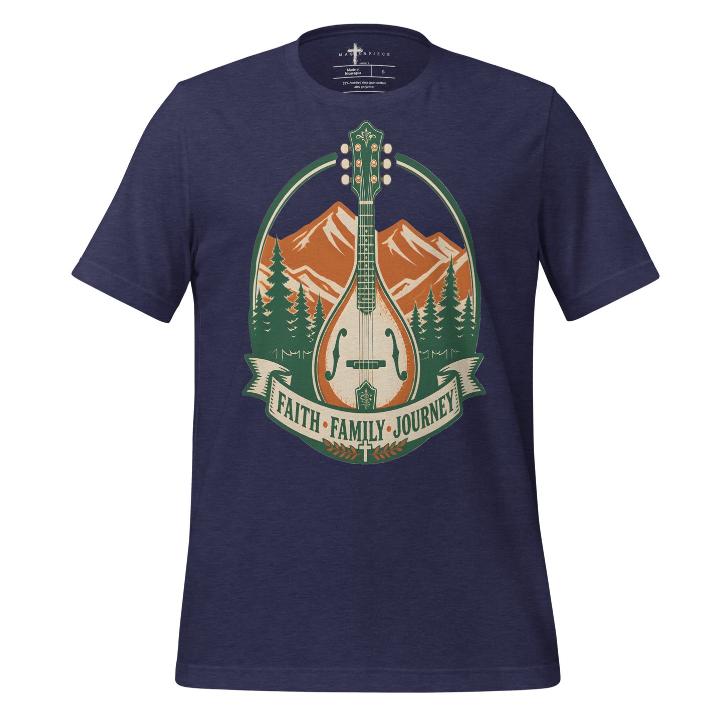 Faith Family Journey Mandolin - Navy - MasterPiece Shirts