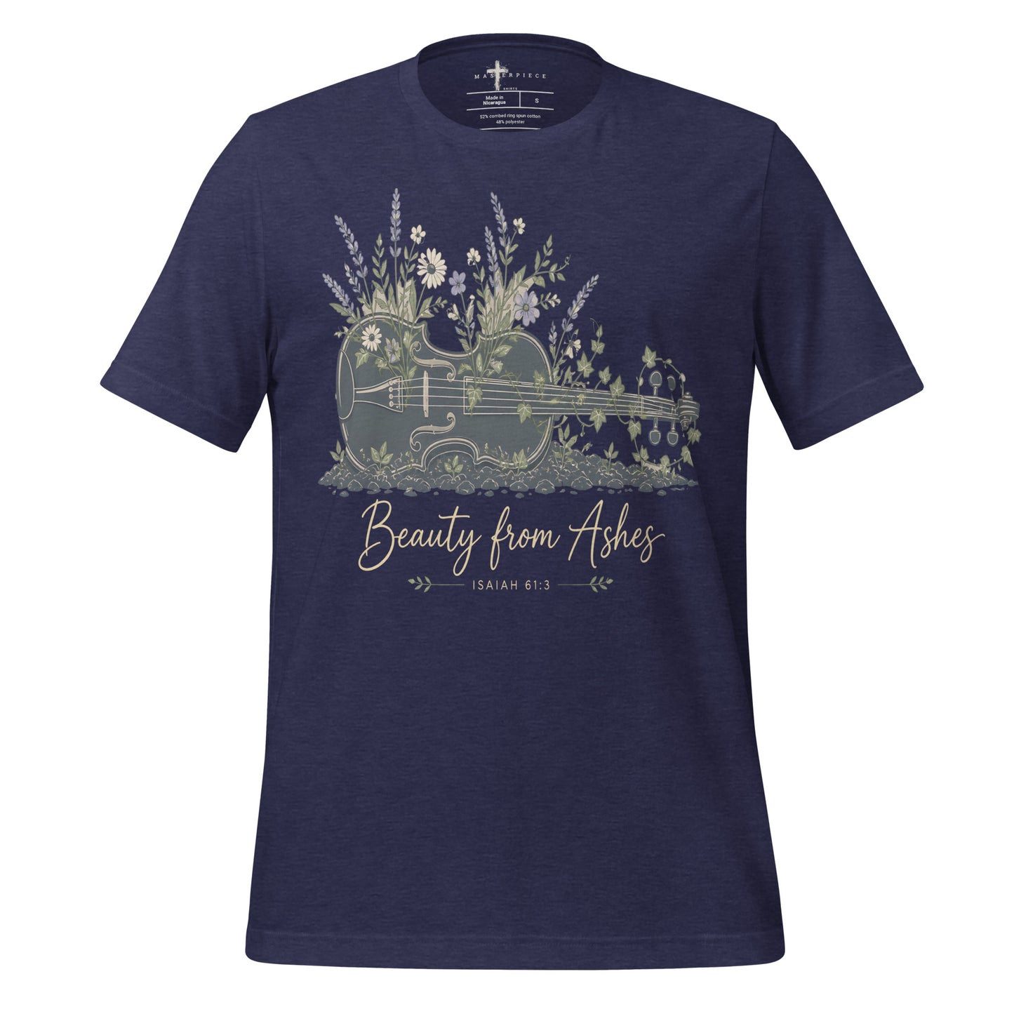 Beauty From Ashes Violin - Navy - MasterPiece Shirts