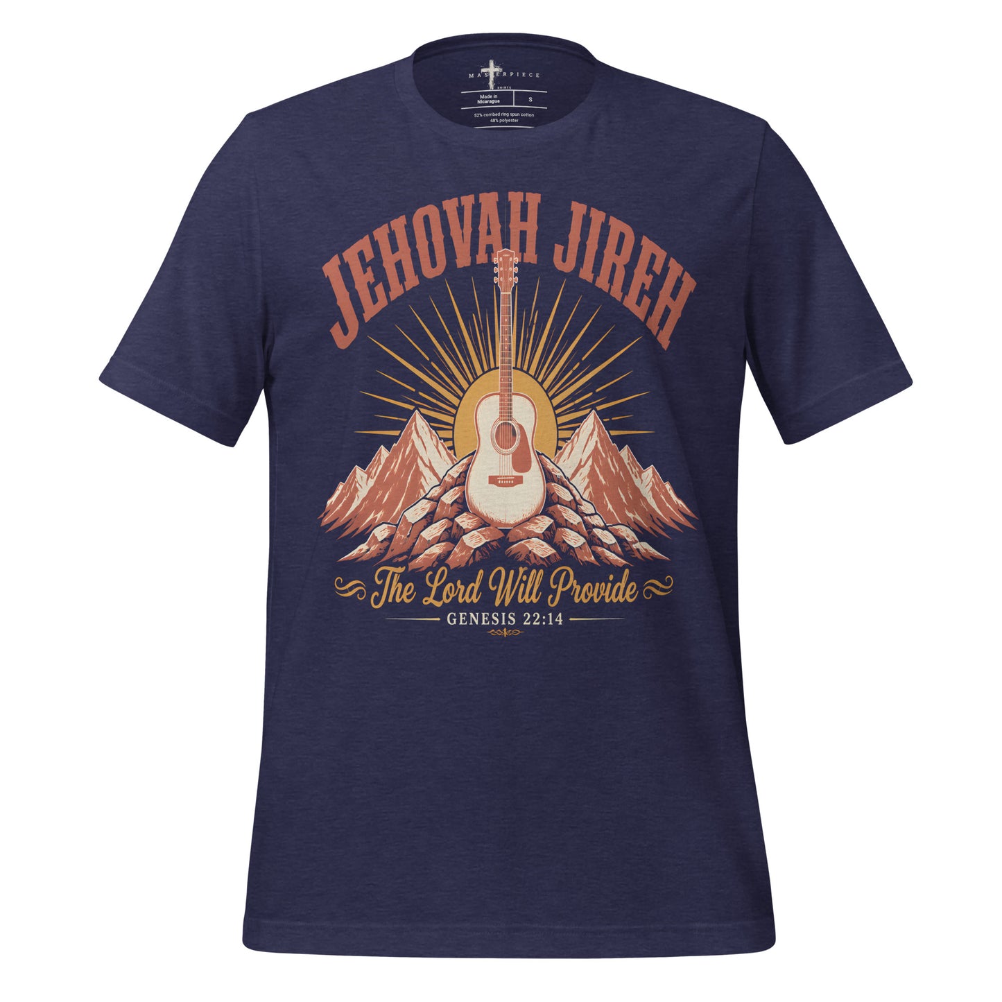 Jehovah Jireh Guiitar - Navy - MasterPiece Shirts