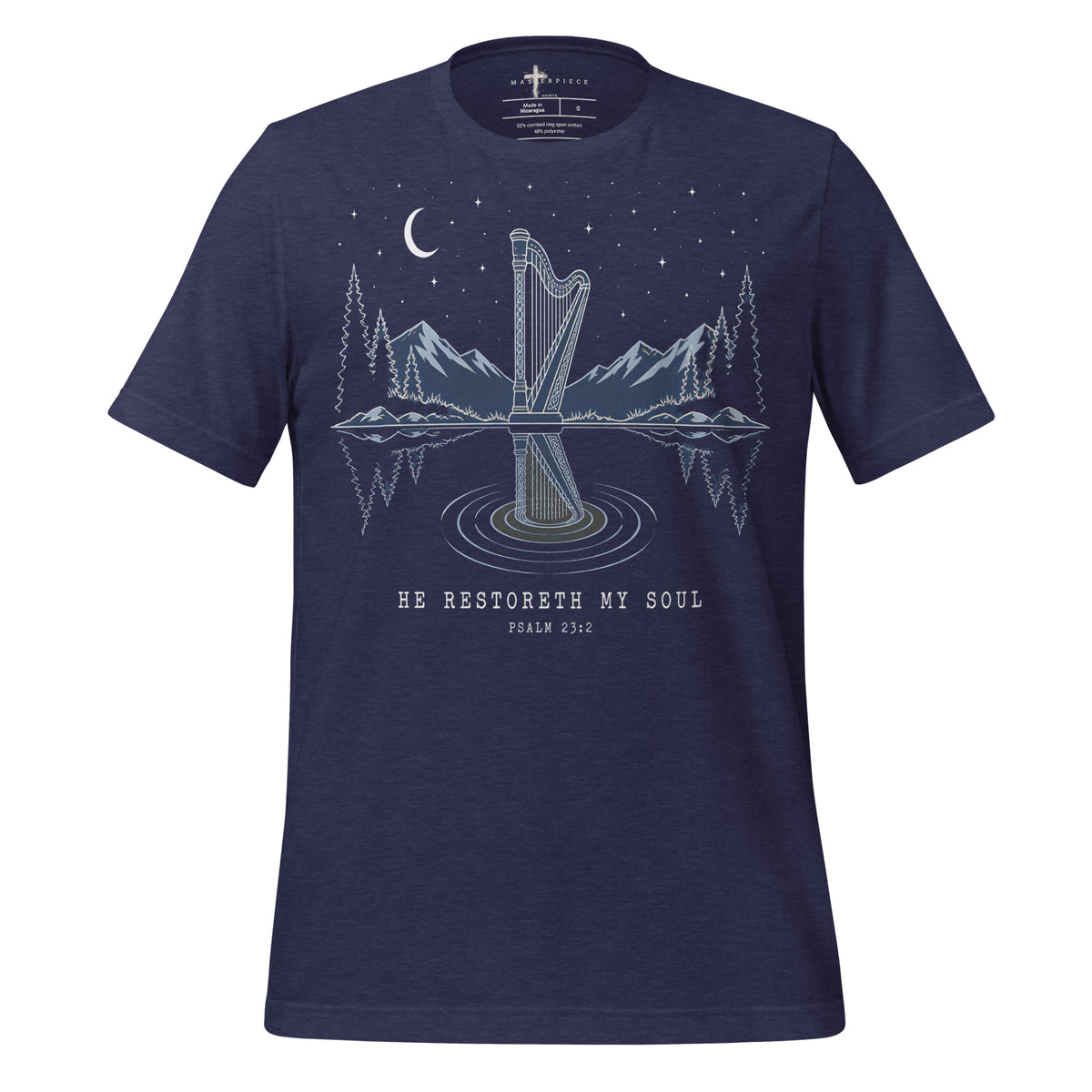 He Restoreth My Soul Harp - Navy - MasterPiece Shirts