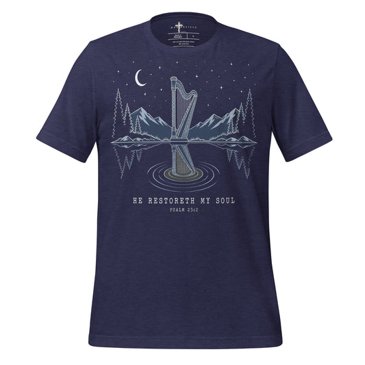 He Restoreth My Soul Harp - Navy - MasterPiece Shirts