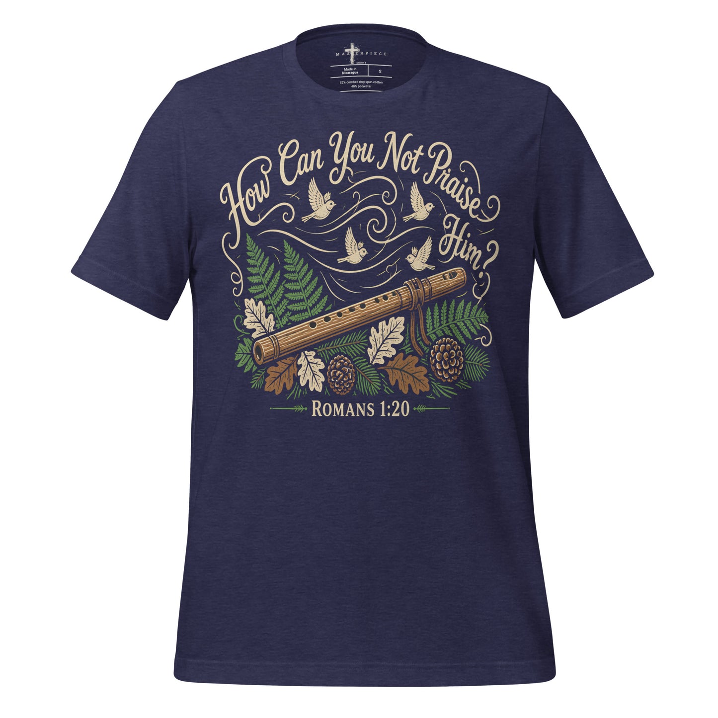 How Can you Not Praise Him Fiddle - Navy - MasterPiece Shirts
