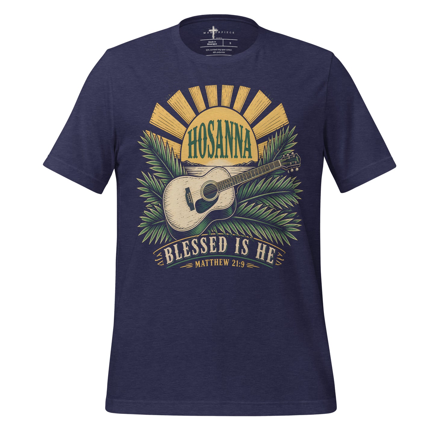 Hosanna Blessed is He Guitar - Navy - MasterPiece Shirts