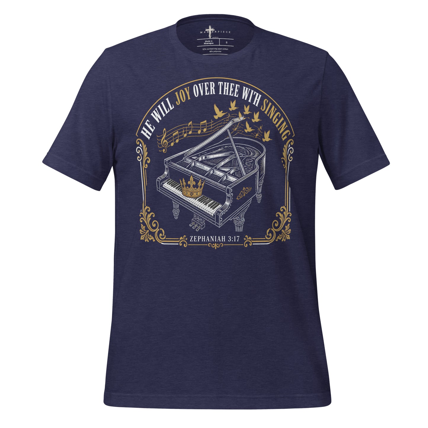 Joy with Singing Piano - Navy - MasterPiece Shirts
