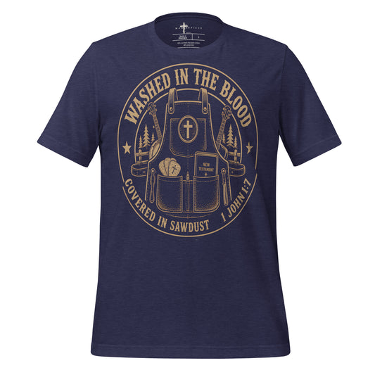 Washed in the Blood Covered in Saw Dust - Navy - MasterPiece Shirts