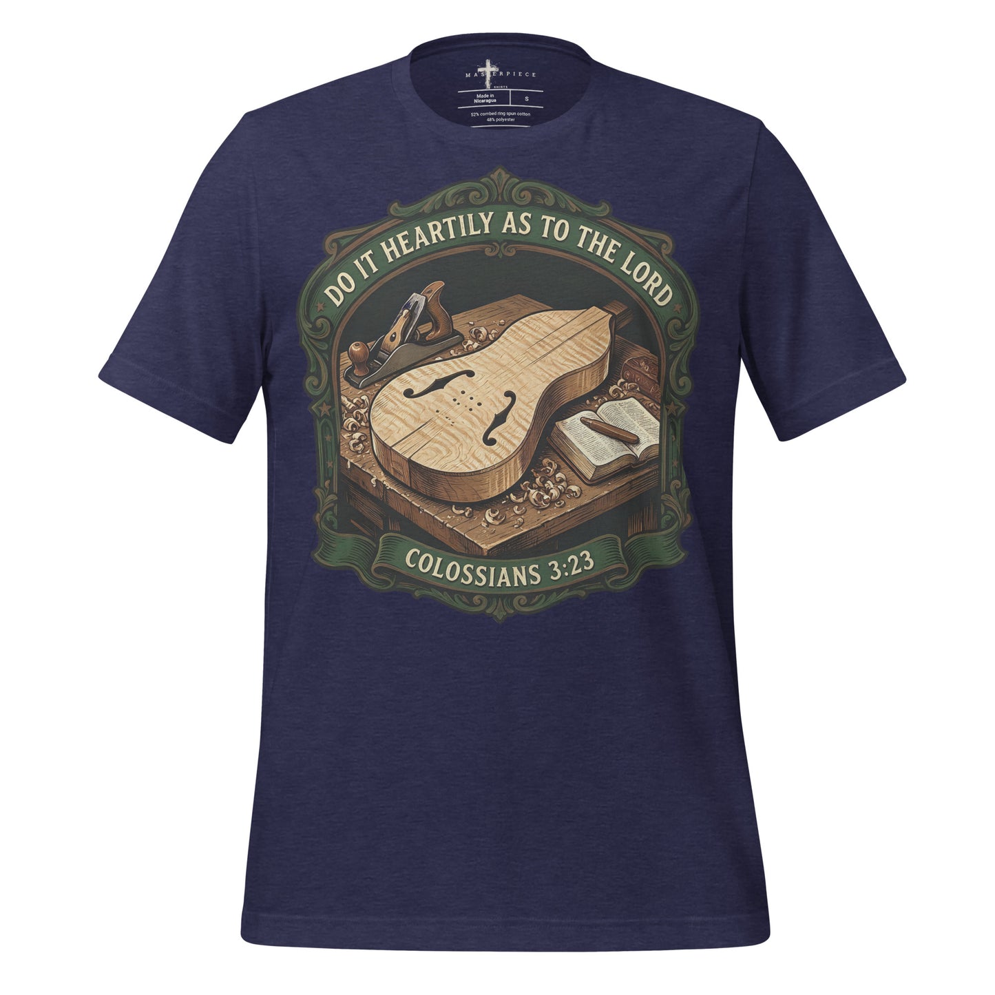 Heartily to the Lord Dulcimer - Navy - MasterPiece Shirts