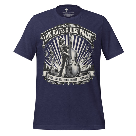 Low Notes High Praises Bass - Navy - MasterPiece Shirts