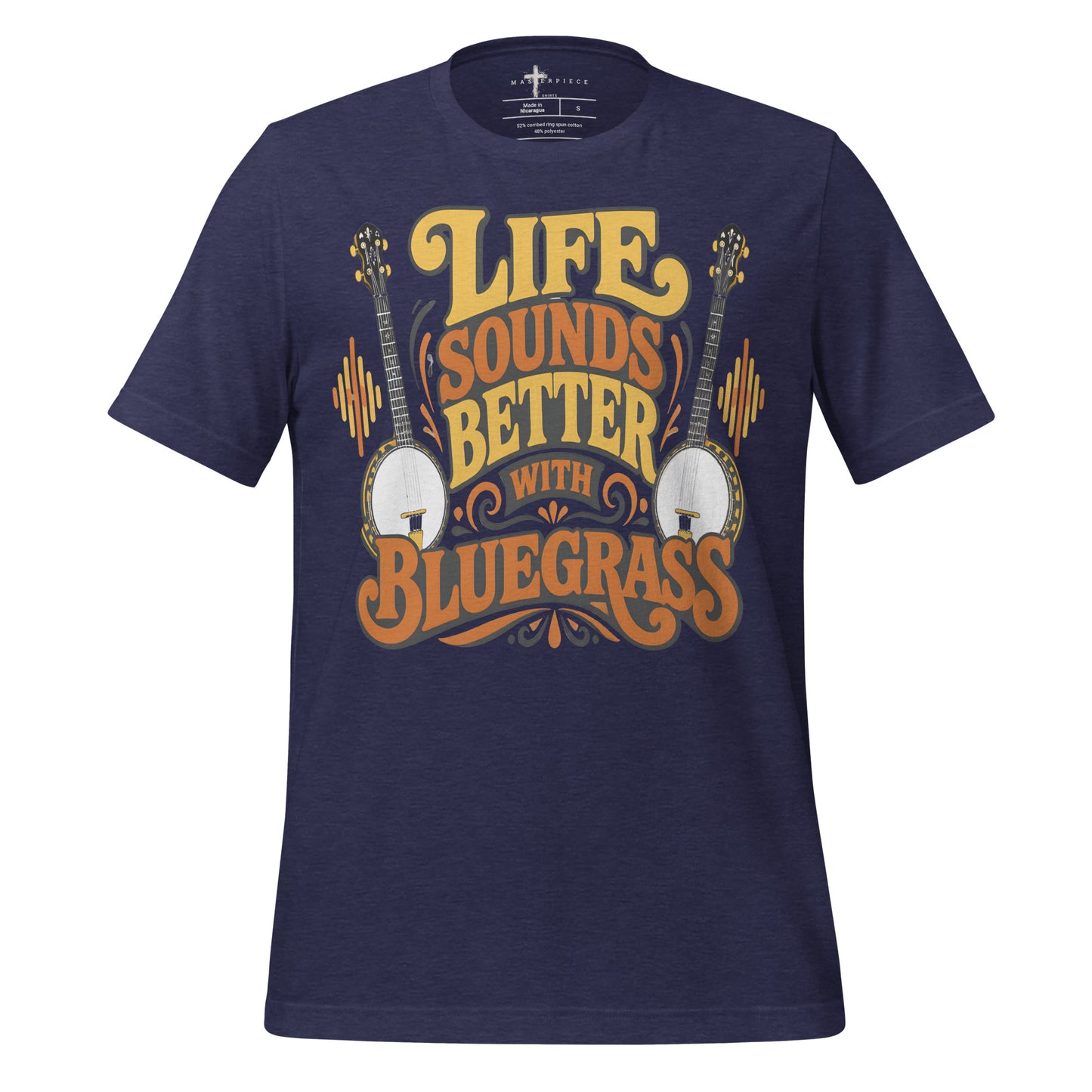 Life Sounds Better Bluegrass - Navy - MasterPiece Shirts