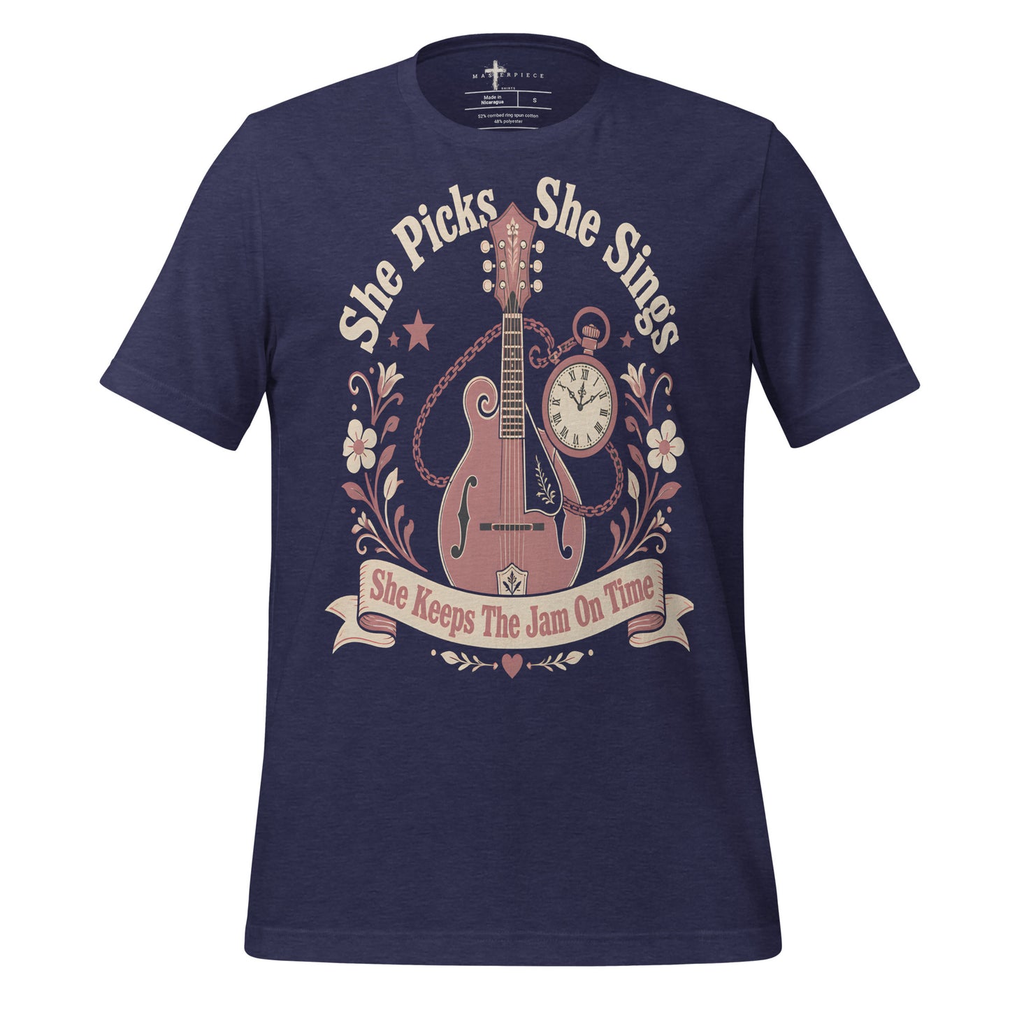 She Picks Mandolin - Navy - MasterPiece Shirts