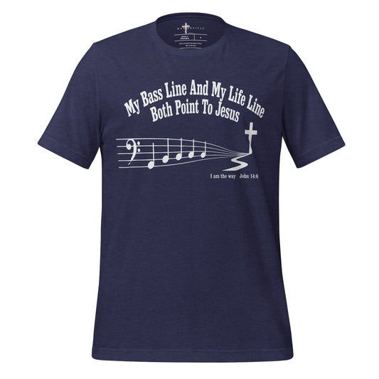 Bass Line Points to Jesus - Navy - MasterPiece Shirts