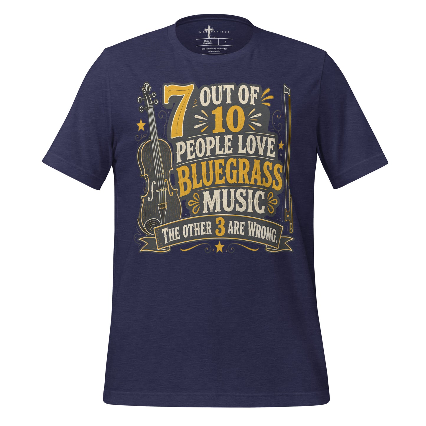 7 out of 10 Love Bluegrass - Navy - MasterPiece Shirts