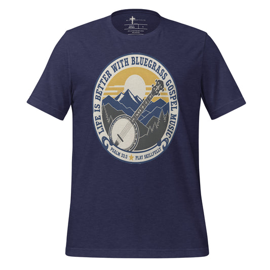 Bluegrass Gospel Banjo - Navy - MasterPiece Shirts