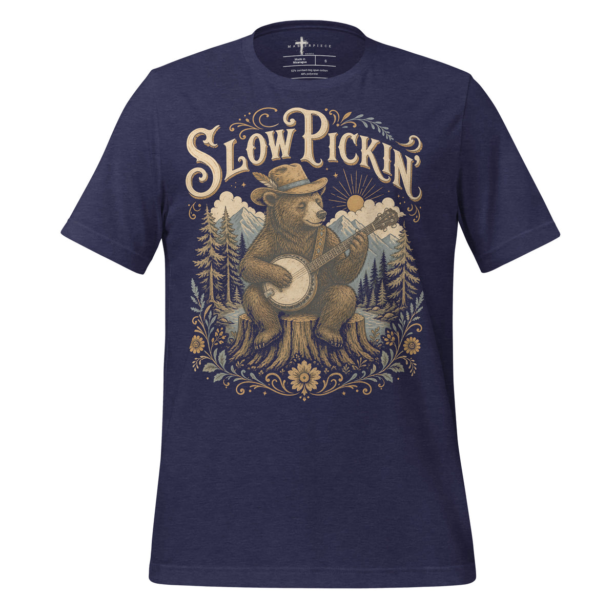 Slow Pickin Bear - Navy - MasterPiece Shirts