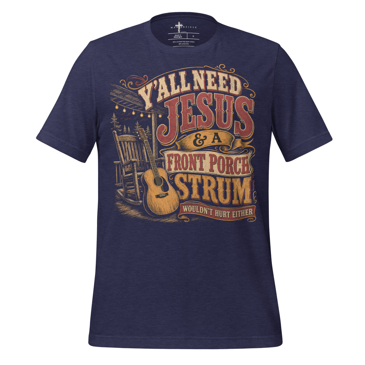 Y'all Need Jesus Guitar - Navy - MasterPiece Shirts