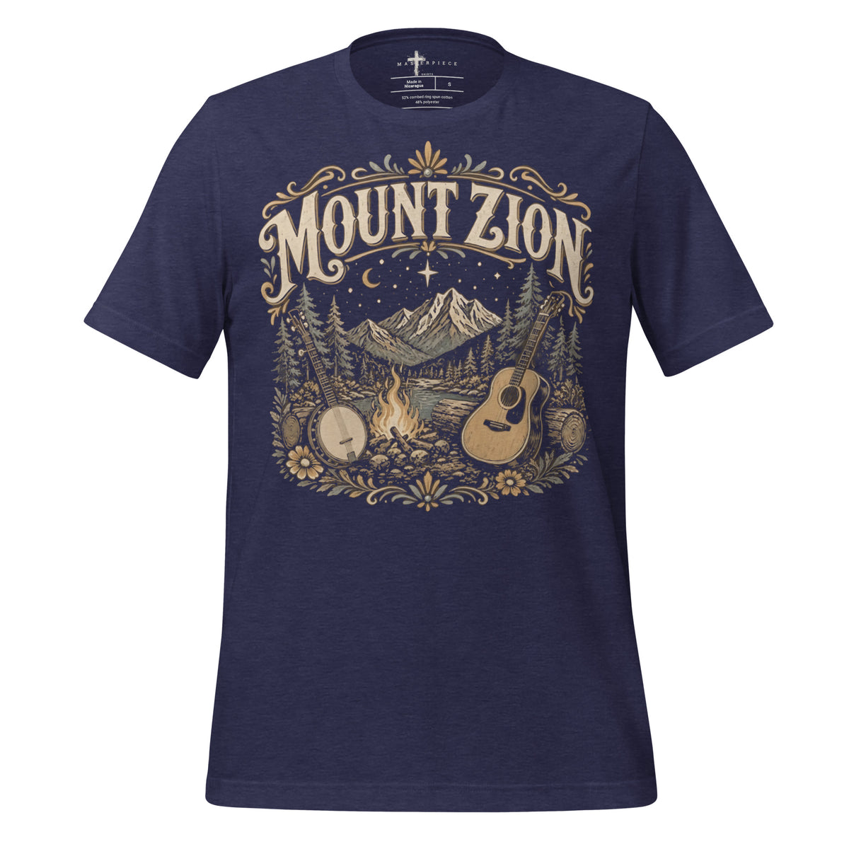 Mount Zion Guitar Banjo - Navy - MasterPiece Shirts