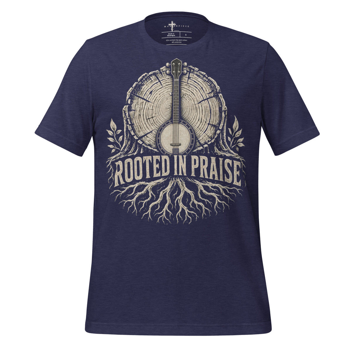 Rooted in Praise Banjo - Navy - MasterPiece Shirts