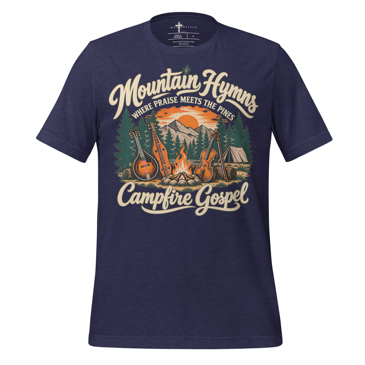 Mountain Hymns Gospel - Navy - MasterPiece Shirts