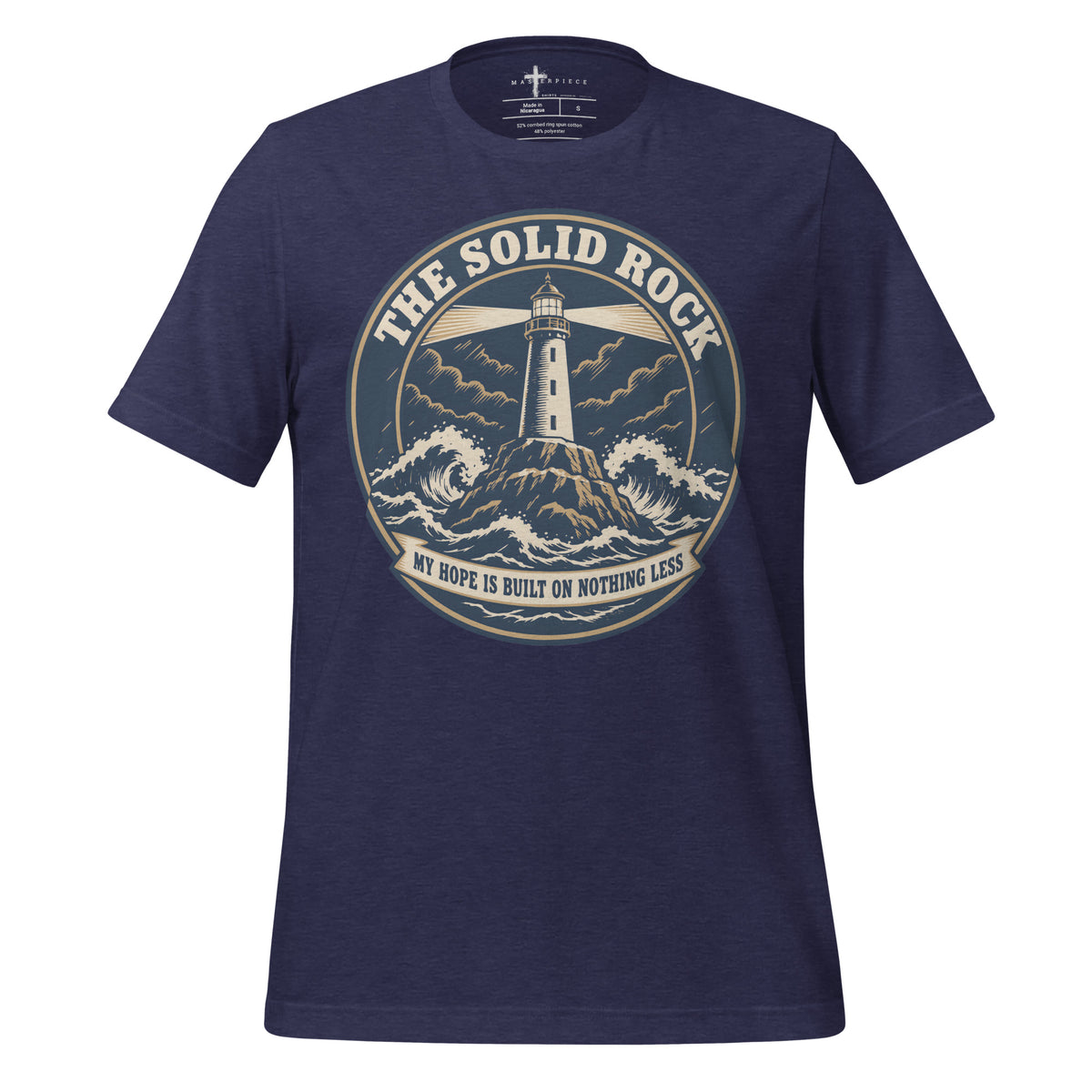 Solid Rock Lighthouse - Navy - MasterPiece Shirts