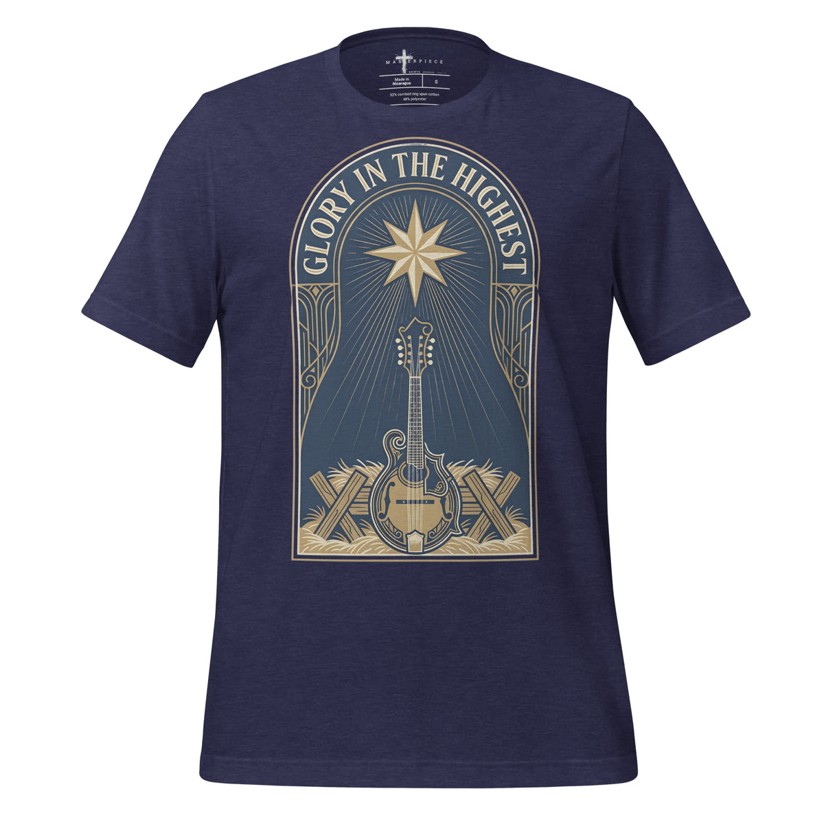 Glory in the Highest Mandolin - Navy - MasterPiece Shirts
