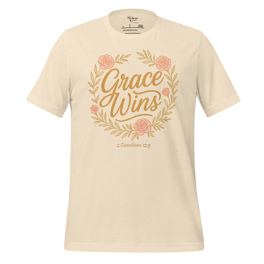  Grace Wins Christian  Ladies T-shirt  