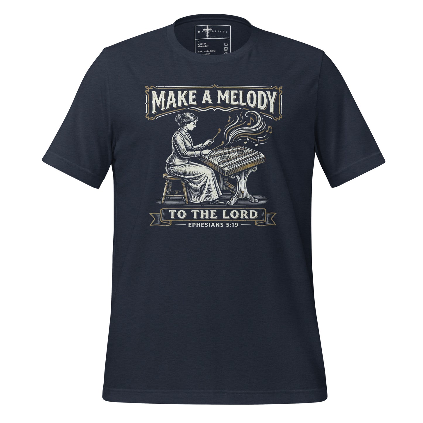  make a melody to the lord Premium Christian T-Shirt hammered dulcimer Ephesians 5:19