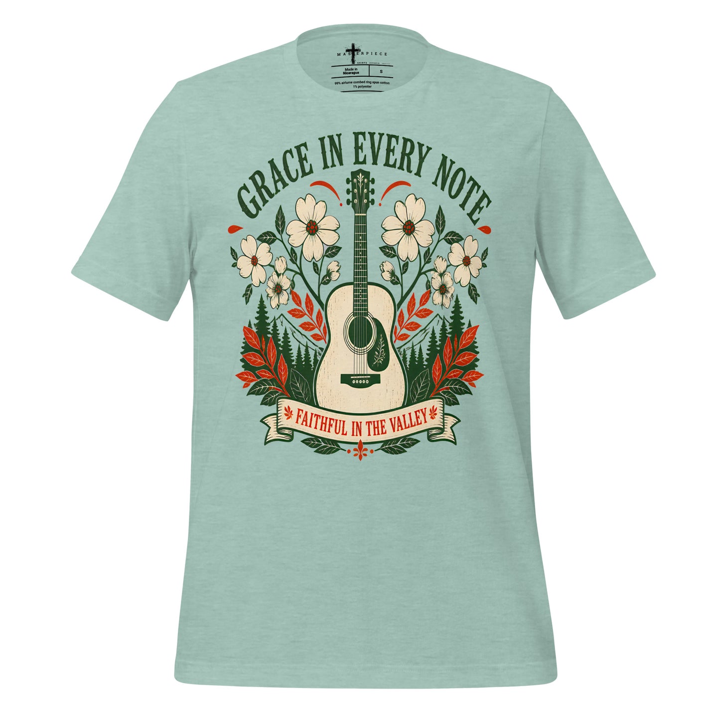 Grace in Every Note Guitar - Blue - MasterPiece Shirts