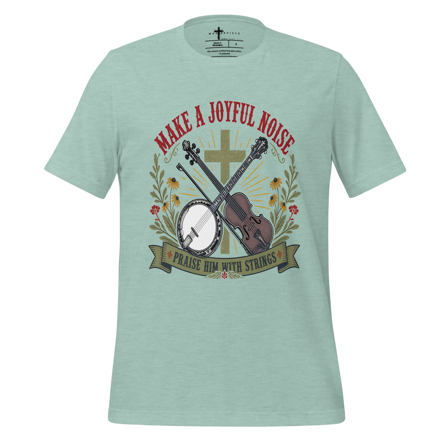 Joyful Noise Banjo Fiddle Violin - Blue - MasterPiece Shirts