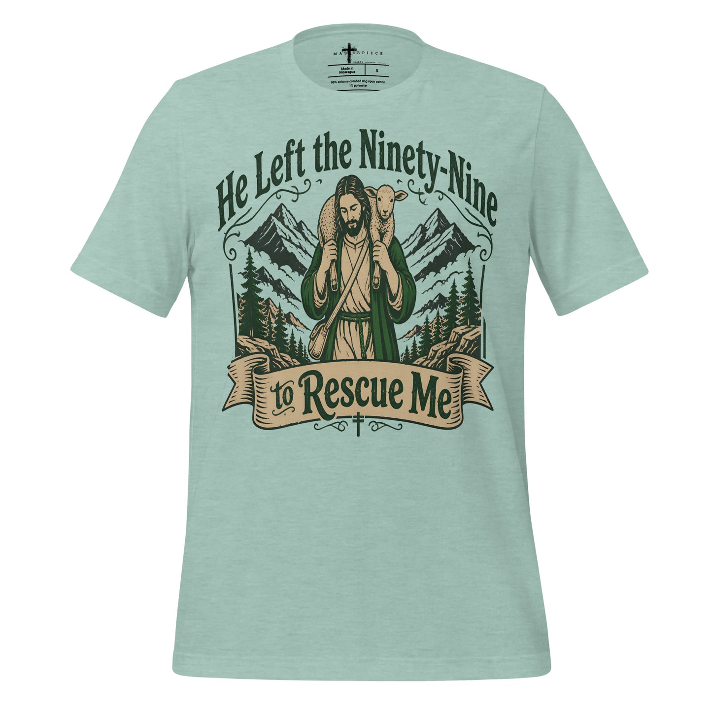 He Left the 99 to Rescue Me - Blue - MasterPiece Shirts