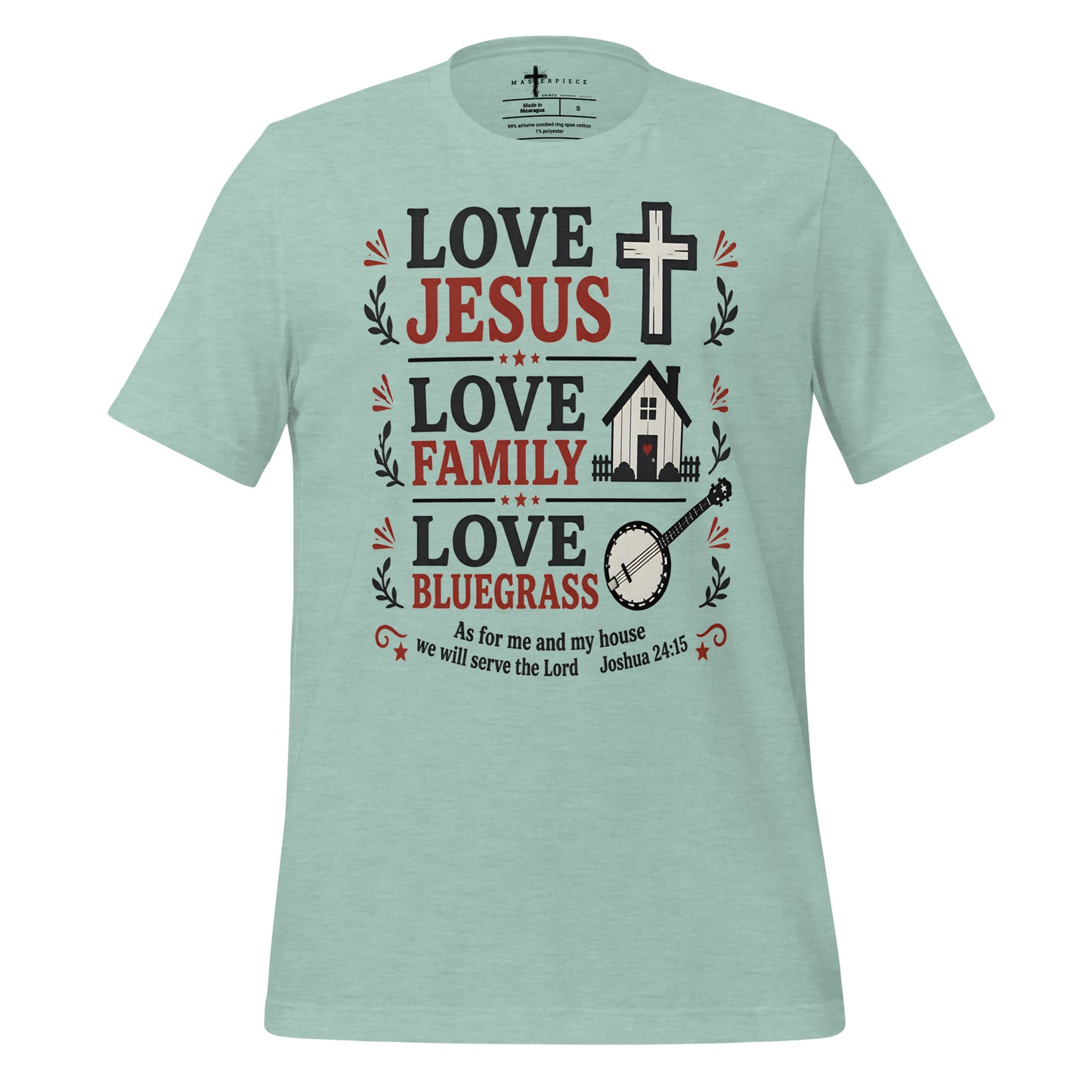 Love Jesus Love Bluegrass - Blue - MasterPiece Shirts
